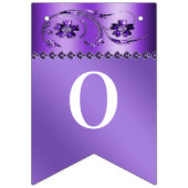 Lila Blumenjagdflagge Wimpelkette (Zweite Fahne)