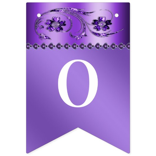 Lila Blumenjagdflagge Wimpelkette (Zweite Fahne)