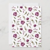 Lila Blumenjungen Foto Geburtserklärung Ankündigung (Rückseite)