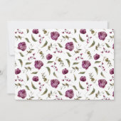 Lila Blumenjungen Foto Geburtserklärung Ankündigung (Rückseite)