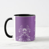 Lila Blumenkaffee-Tasse Tasse (Links)