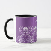 Lila Blumenkaffee-Tasse Tasse (Links)