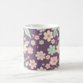 Lila Blumenkaffeetasse Kaffeetasse (Mittel)