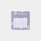 Lila Blumenkalender 2025 Post-it Klebezettel (Vorderseite)