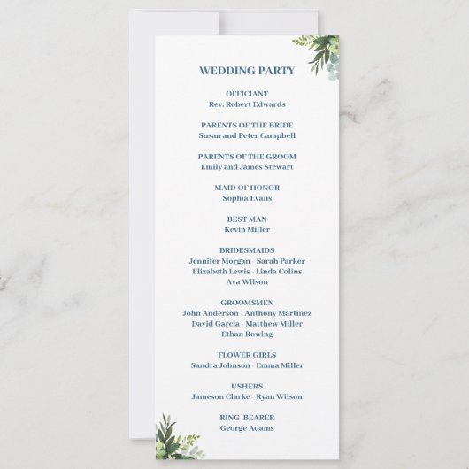 Lila Blumenkarte (Rückseite)