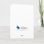 Lila Blumenkarte Karte (Rückseite)