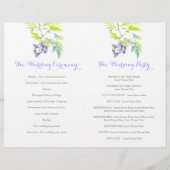 Lila Blumenkartoffel Blume Hochzeitsfeier (Rückseite)