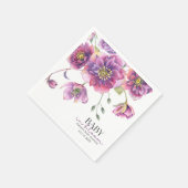 Lila Blumenkinder in Bloom Paper Napkin Serviette (Ecke)