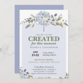 Lila Blumenkirchenkonferenz Einladung (Vorne/Hinten)