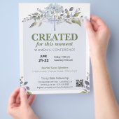 Lila Blumenkirchenkonferenz Flyer (Hand)