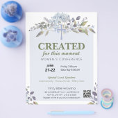 Lila Blumenkirchenkonferenz Flyer (Einzeln)