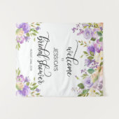 Lila Blumenkohl-Brautparty BACKDROP Wandteppich (Vorderseite (Horizontal))