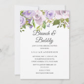 Lila Blumenkohl in Lilac und Bubbly Einladung (Vorderseite)