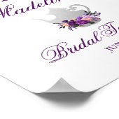 Lila Blumenkohl Tee Party Willkommen Poster (Ecke)