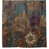 Lila Blumenkohlduschvorhang Duschvorhang (Vorderseite)