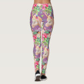 Lila Blumenkohlensorgen Leggings (Rückseite)