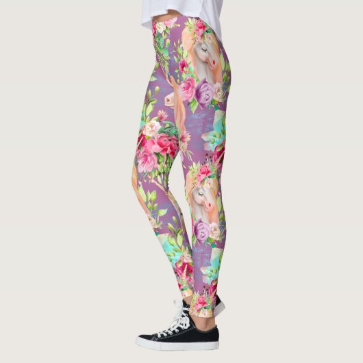 Lila Blumenkohlensorgen Leggings (Links)