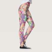 Lila Blumenkohlensorgen Leggings (Rechts)