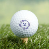 Lila Blumenkreislaufmonogramm Golfball (Insitu T-Shirt)