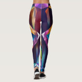 "Lila Blumenkreuz Leggings: Zeitlose Elega Leggings (Rückseite)