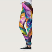 "Lila Blumenkreuz Leggings: Zeitlose Elega Leggings (Links)