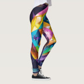 "Lila Blumenkreuz Leggings: Zeitlose Elega Leggings (Rechts)