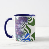 Lila Blumenkreuz Tasse (Links)