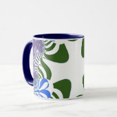 Lila Blumenkreuz Tasse (Vorderseite Links)