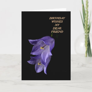 Lila Blumenkunst Geburtstag wünscht Freundschaft Karte
