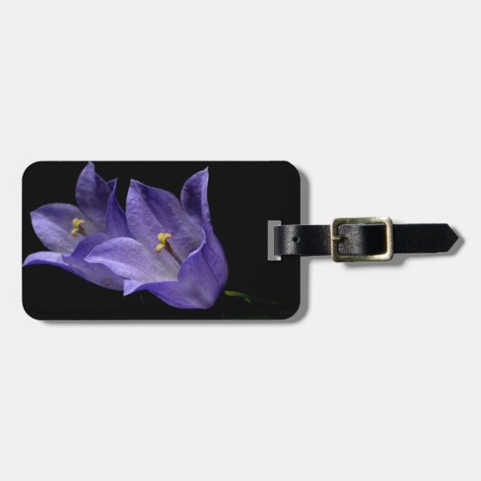 Lila Blumenkunst Gepäckanhänger (Vorderseite horizontal)