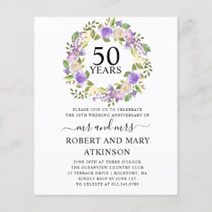 Lila Blumenladen zum 50-jährigen Jubiläum