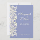 Lila Blumenlatte Save the Date (Vorderseite)