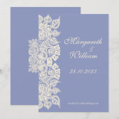 Lila Blumenlatte Save the Date (Vorne/Hinten)