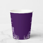 Lila Blumenlavender Bicycle Baby Dusche Pappbecher (Links)