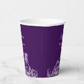 Lila Blumenlavender Bicycle Baby Dusche Pappbecher (Rechts)