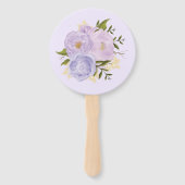 Lila Blumenlephant Babydusche Geburtstag Fächer (Rückseite)