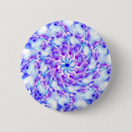 Lila BlumenMandala Button (Vorderseite)