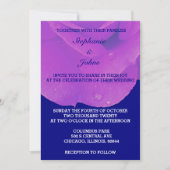 Lila Blumenmarschall Blaue Rose Elegante Niedliche Einladung (Vorderseite)