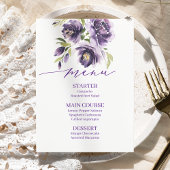 Lila Blumenmenü Menükarte