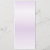 Lila Blumenmenü mit Wasserfarbe Menükarte (Rückseite)