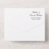 Lila Blumenmohn All In One Einladung (Rückseite)