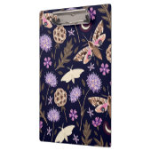 Lila Blumenmotte | Moth Clipboard Klemmbrett (Links)