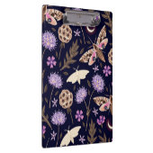 Lila Blumenmotte | Moth Clipboard Klemmbrett (Rechts)