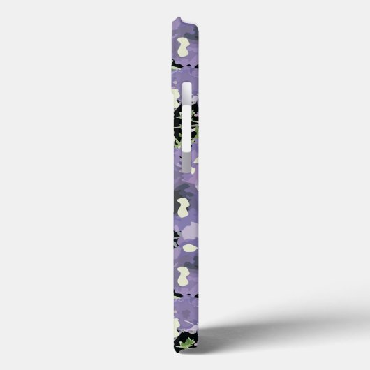 Lila Blumenmuster Case-Mate iPhone Hülle (Rückseite / Links)