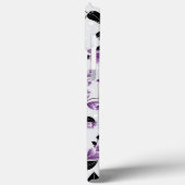 Lila Blumenmuster Case-Mate iPhone Hülle (Rückseite / Links)