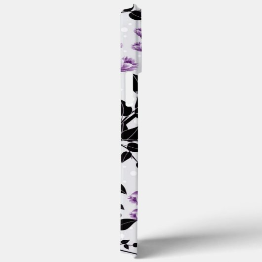 Lila Blumenmuster Case-Mate iPhone Hülle (Rückseite / Rechts)