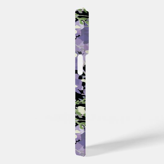 Lila Blumenmuster Case-Mate iPhone Hülle (Rückseite / Rechts)