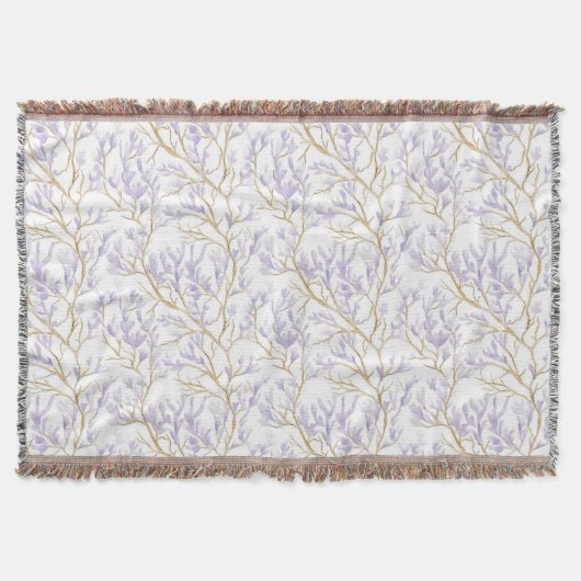 Lila Blumenmuster Decke (Vorderseite)
