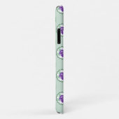 Lila Blumenmuster Einfaches Muster Calico Moderne Case-Mate iPhone Hülle (Hinten/Rechts)