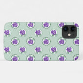 Lila Blumenmuster Einfaches Muster Calico Moderne Case-Mate iPhone Hülle (Rückseite (Horizontal))